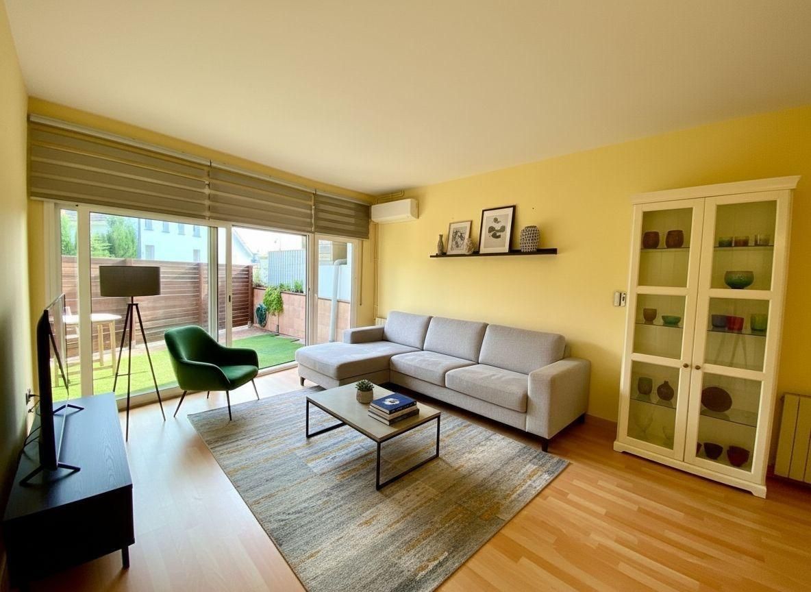 Sala d'estar de Casa adosada en venda en Alella amb Aire condicionat, Calefacció i Jardí privat