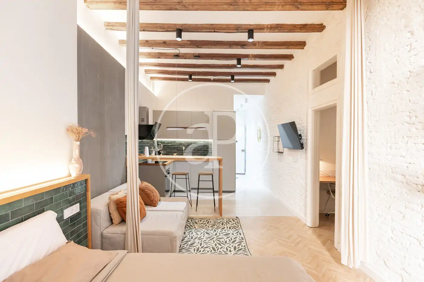 Sala de estar de Piso en venta en Barcelona con Aire acondicionado, Calefacción y Amueblado
