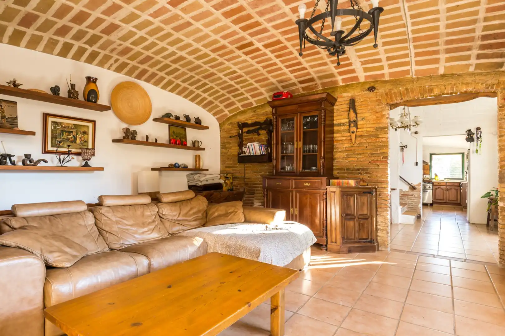 Sala de estar de Finca rústica en venta en Llagostera con Calefacción, Terraza y Trastero