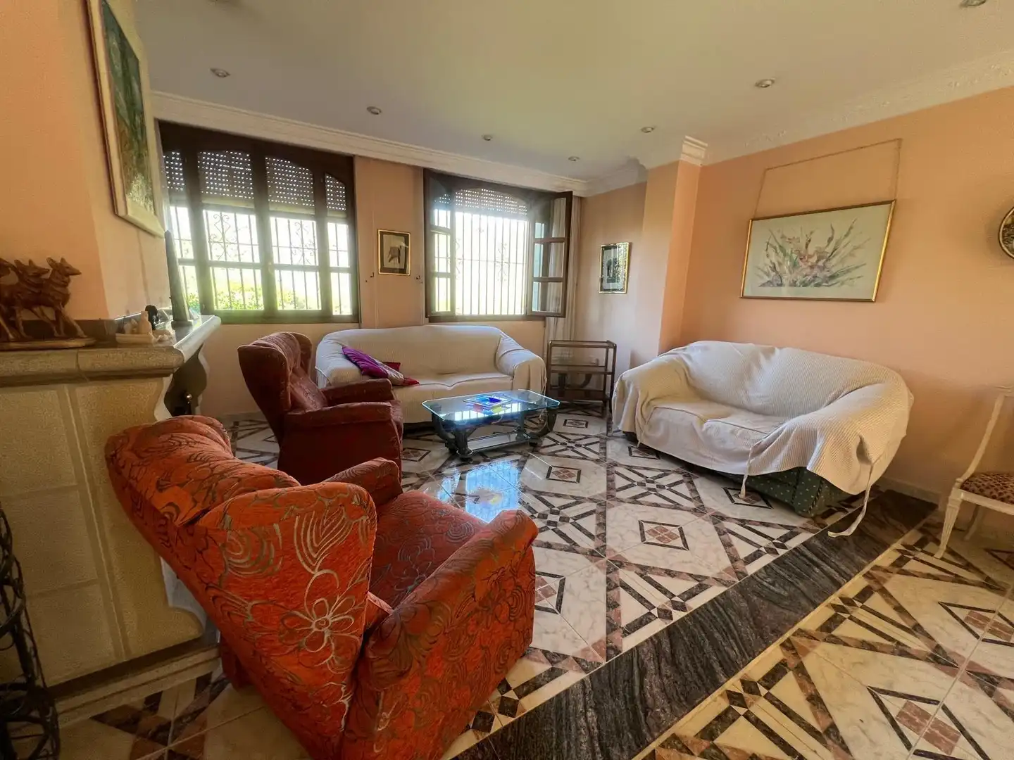 Sala de estar de Casa o chalet en venta en Agres con Jardín privado, Piscina y Amueblado