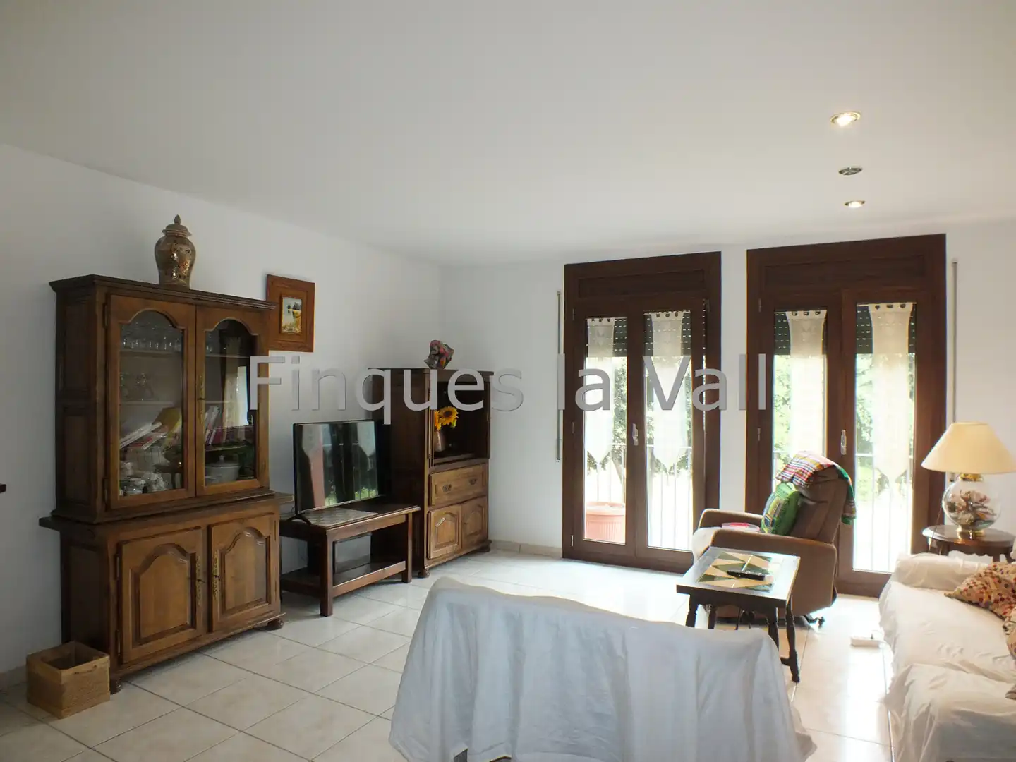 Wohnzimmer von Wohnung zum Verkauf in Taradell mit Heizung, Terrasse und Ofen