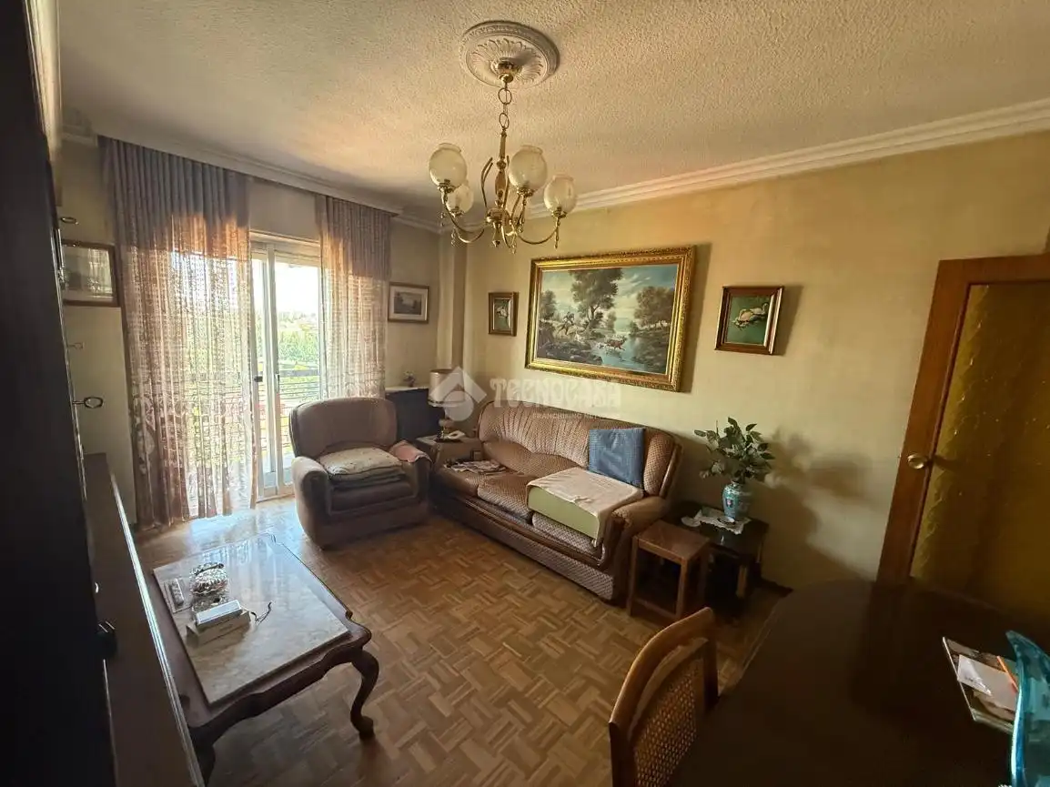 Sala d'estar de Pis en venda en Madrid amb Parquet i Terrassa
