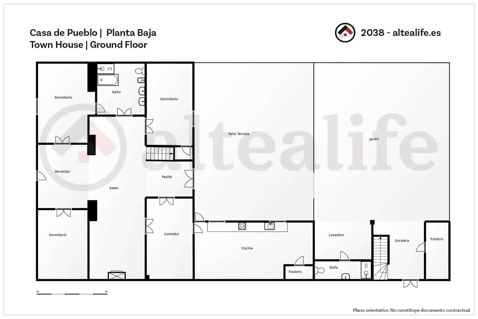 Einfamilien-Reihenhaus zum Verkauf in Gandia mit Privatgarten, Terrasse und Abstellraum