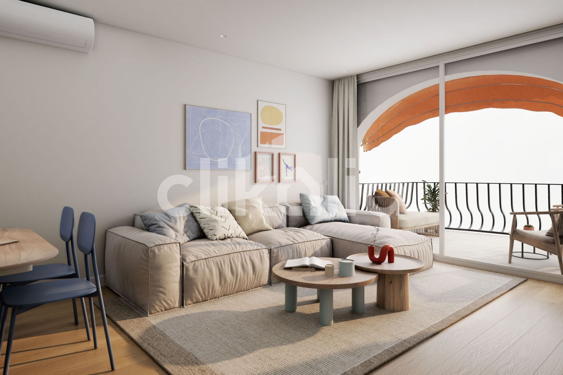 Sala d'estar de Pis en venda en Málaga Capital amb Aire condicionat, Jardí privat i Terrassa