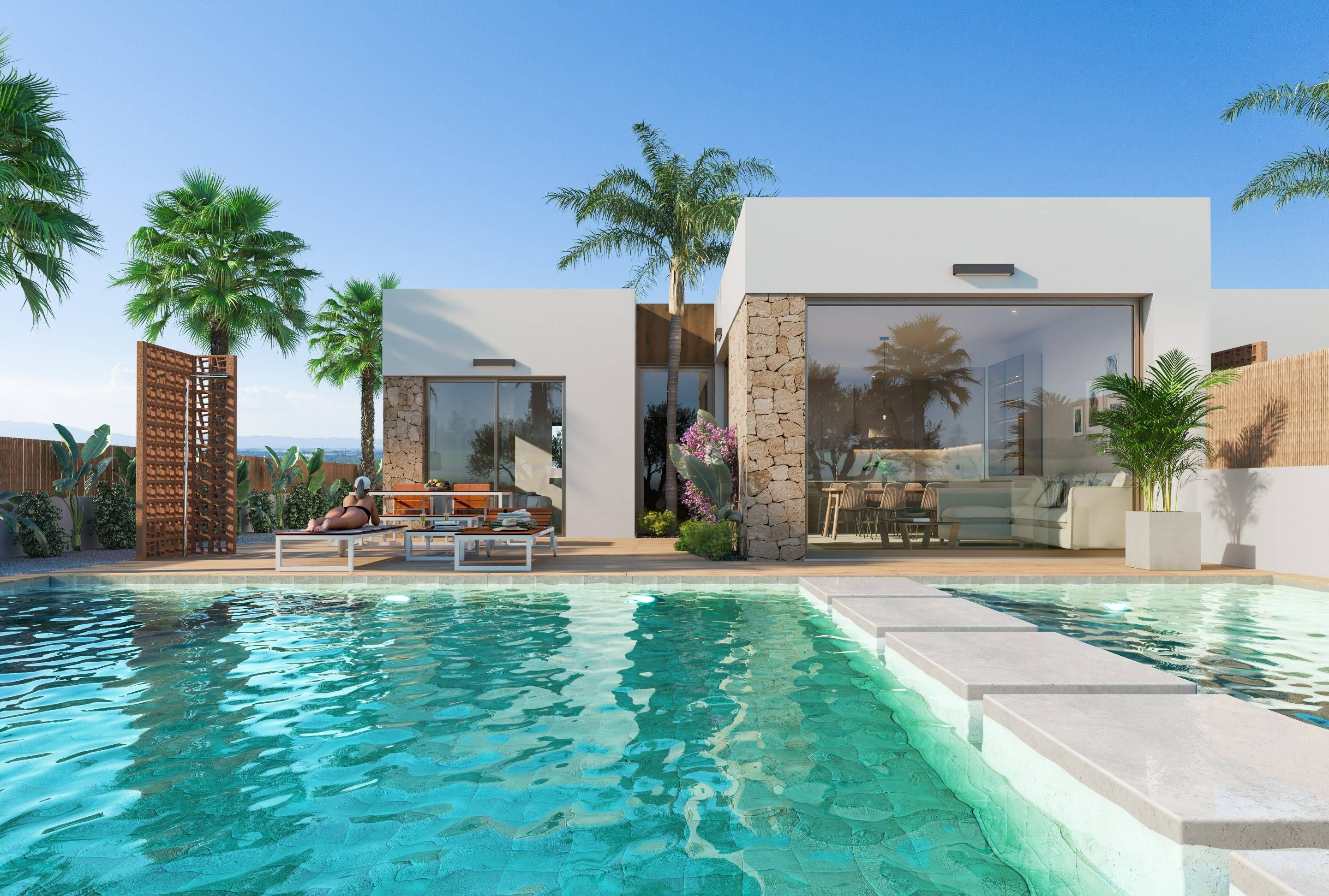Swimming pool of House or chalet for sale in  Murcia Capital  with Private garden and Swimming Pool