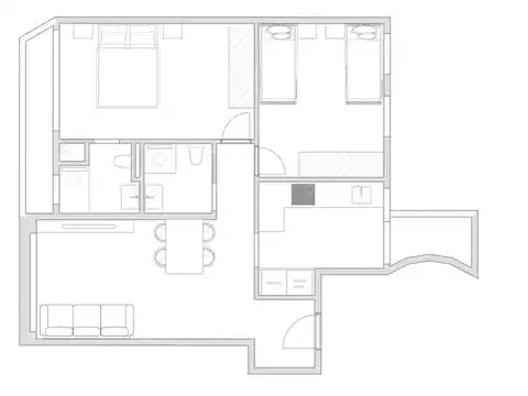 Wohnung zur Miete in Barcelona mit Klimaanlage, Heizung und Ofen