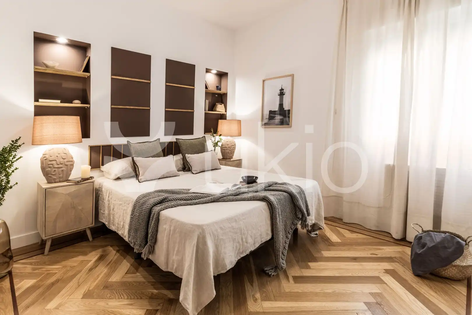 Habitación de Apartamento de alquiler en Madrid con Aire acondicionado, Calefacción y Amueblado