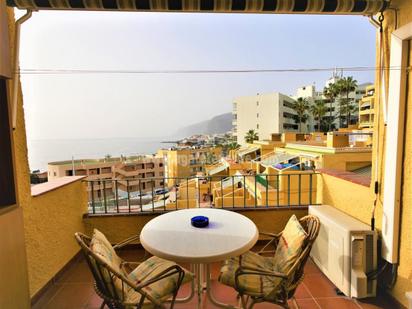 Terrasse von Wohnung zum verkauf in Santiago del Teide mit Klimaanlage, Terrasse und Gemeinschaftspool