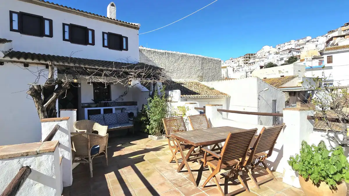 Terrace of Detached homes for sale in Almáchar  with Air Conditioner, Terrace and Furnished
