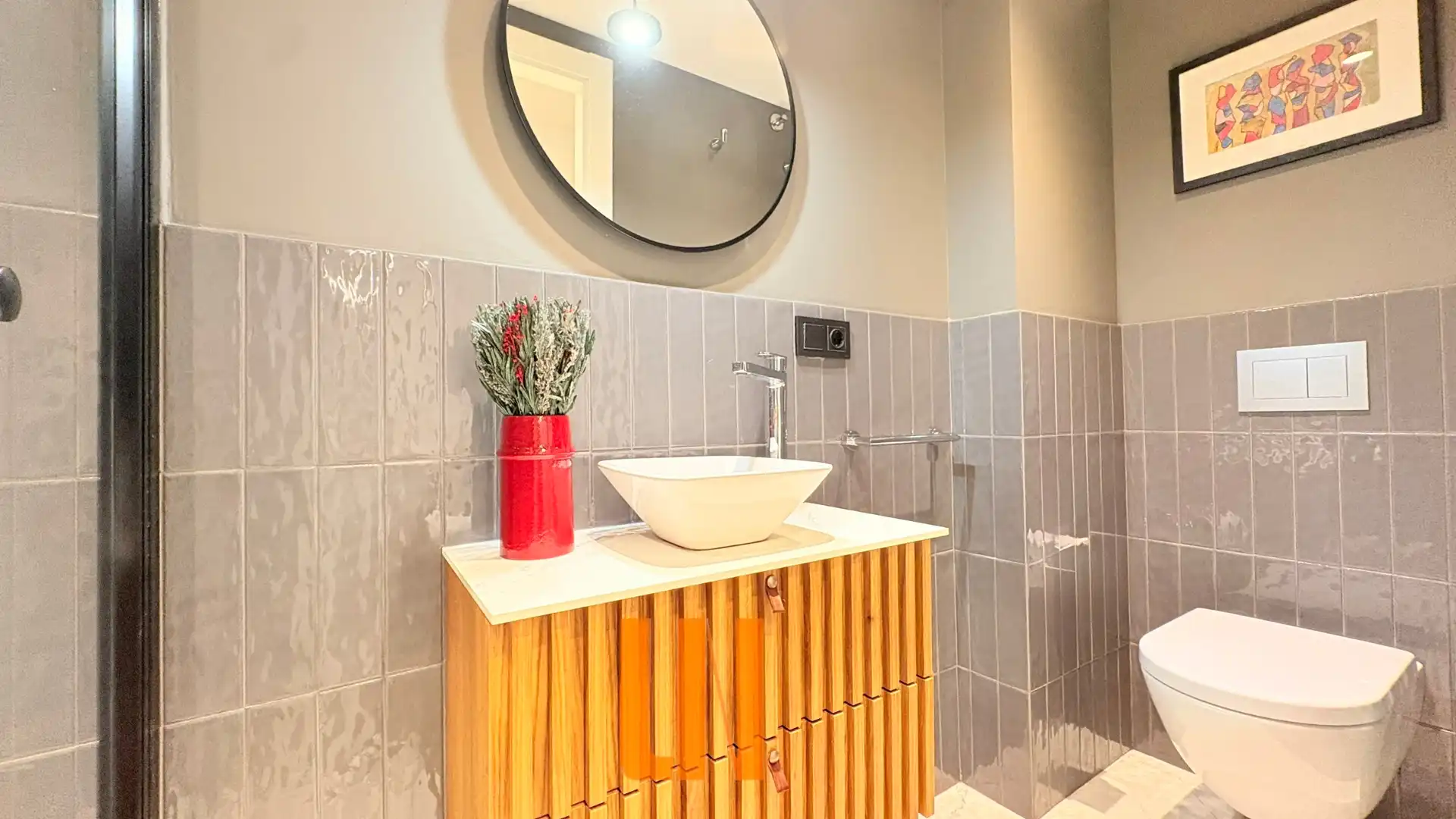 Badezimmer von Wohnung zum Verkauf in A Coruña Capital  mit Heizung, Ofen und Waschmaschine