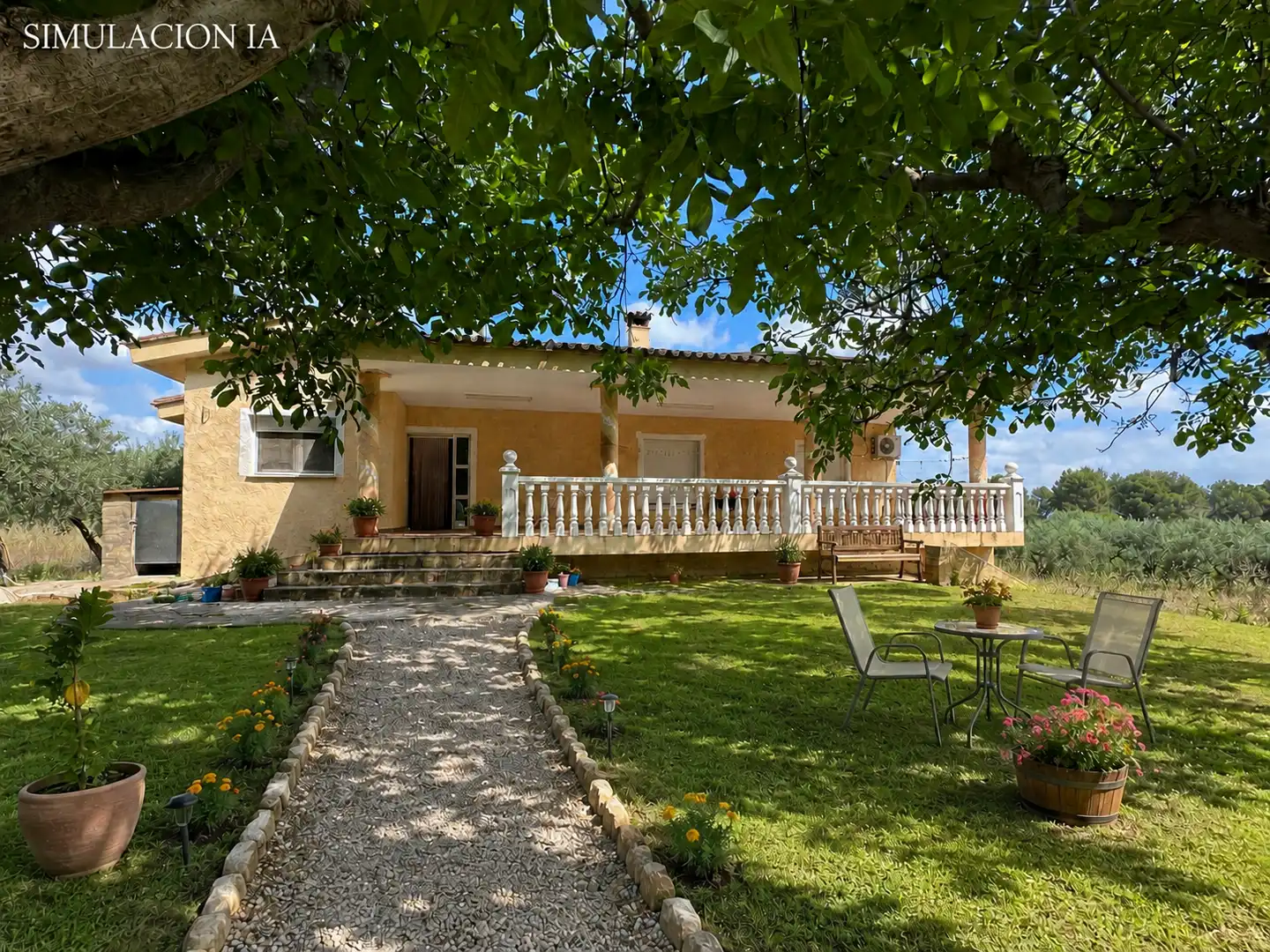 Außenansicht von Haus oder Chalet zum Verkauf in Ontinyent mit Klimaanlage, Heizung und Privatgarten