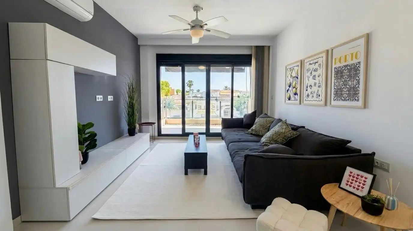 Sala de estar de Piso en venta en Pilar de la Horadada con Aire acondicionado, Calefacción y Terraza
