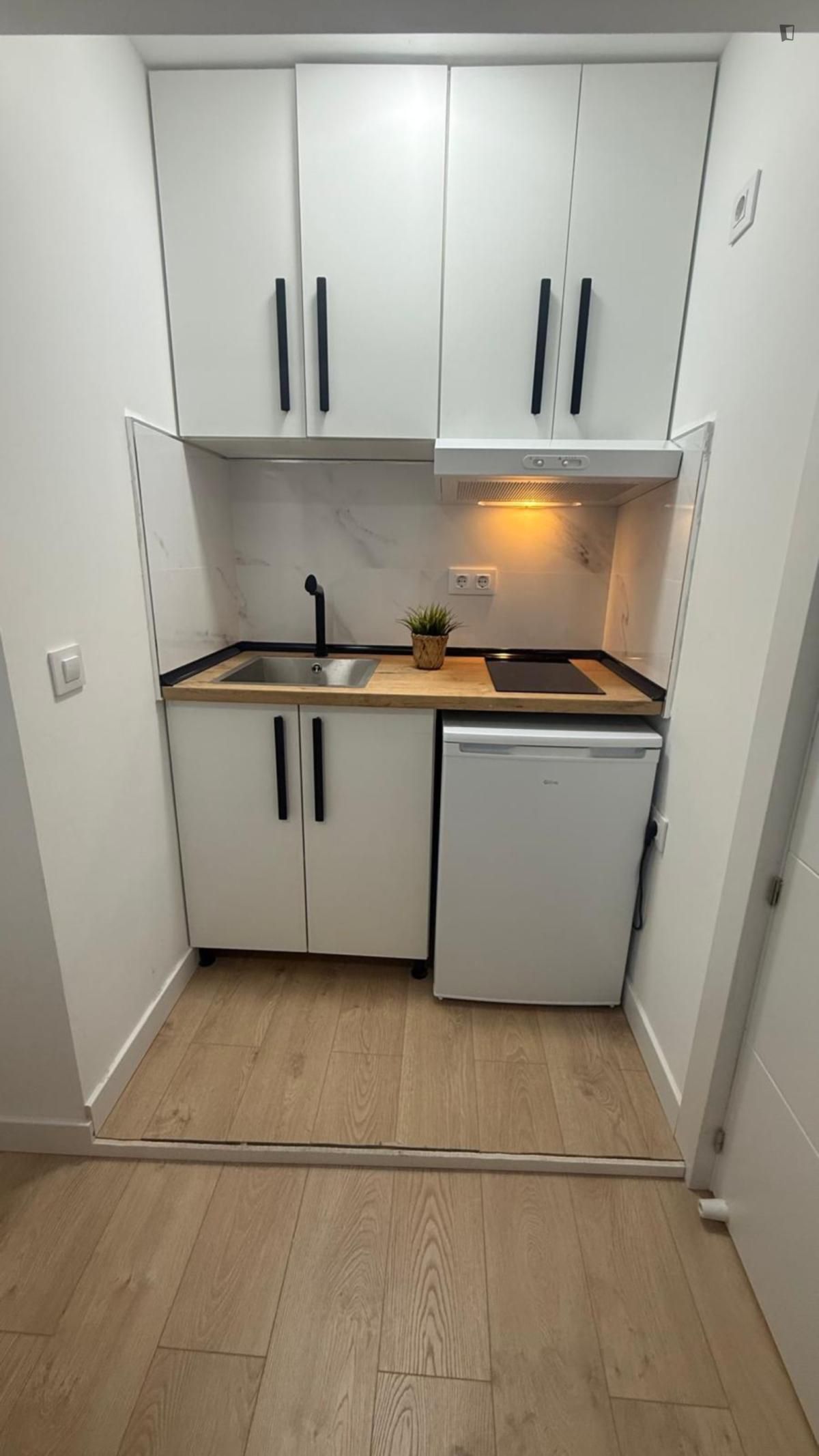 Kitchen of Study to rent in  Madrid Capital  with Air Conditioner, Furnished and Washing machine