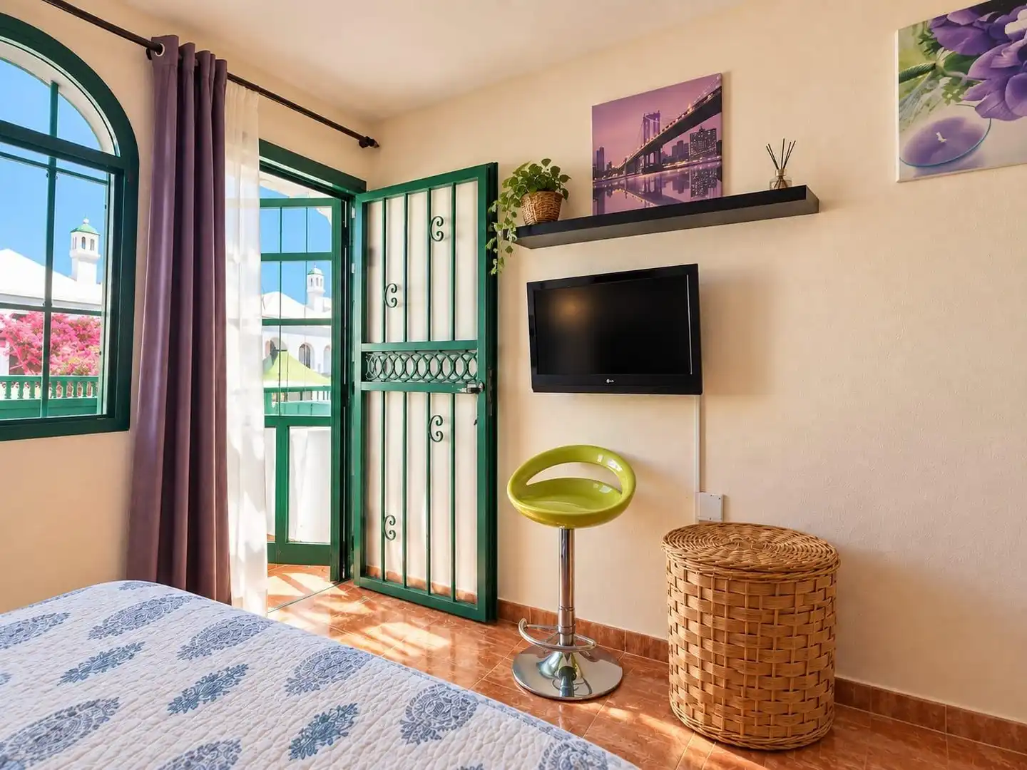 Dormitori de Dúplex de lloguer en San Bartolomé de Tirajana amb Aire condicionat, Terrassa i Moblat