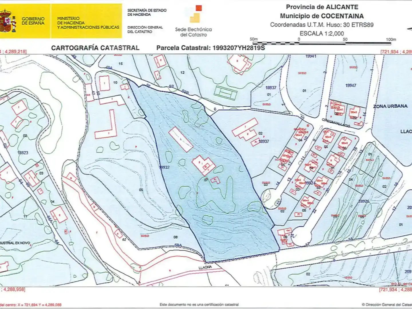 Terreno en venta en Cocentaina