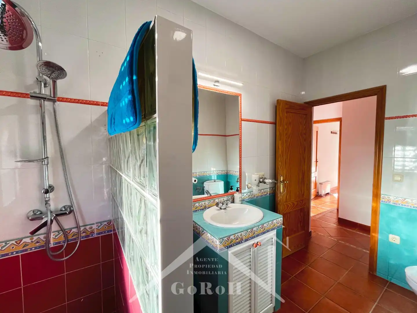 Bany de Casa o xalet en venda en Castilblanco de los Arroyos amb Aire condicionat, Jardí privat i Terrassa