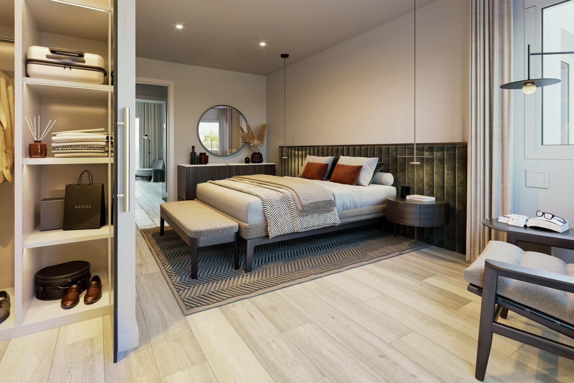 Bedroom of Single-family semi-detached for sale in Cuarte de Huerva  with Air Conditioner, Heating and Private garden