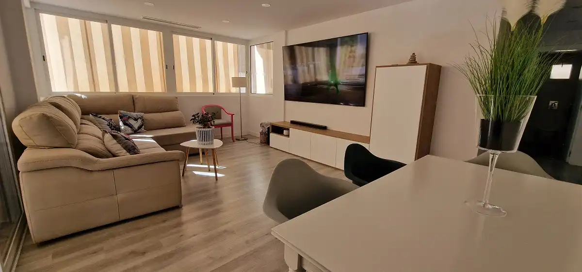 Sala de estar de Piso en venta en Santa Pola con Terraza y Amueblado