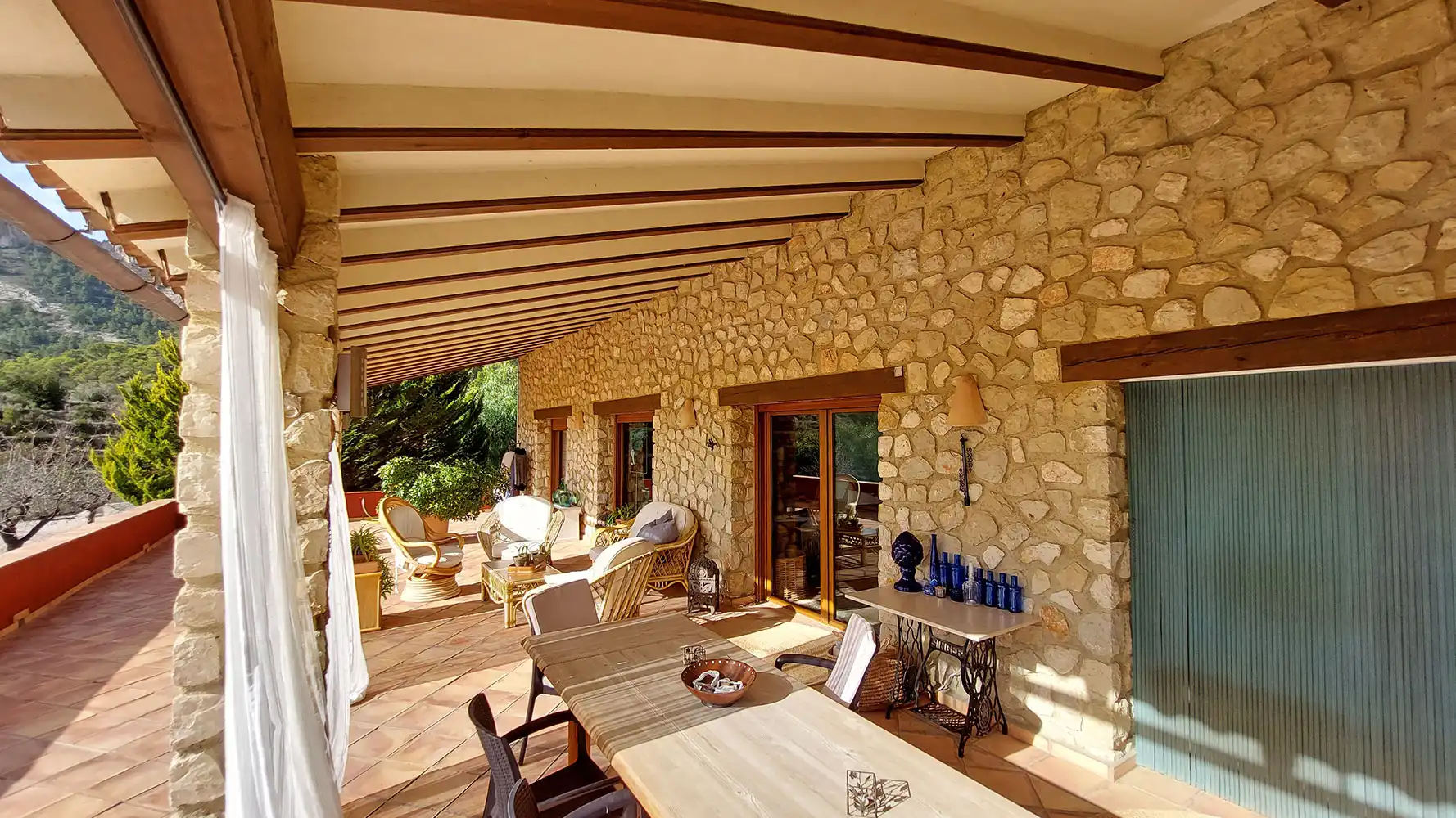Terrassa de Casa o xalet en venda en Finestrat amb Aire condicionat, Calefacció i Jardí privat