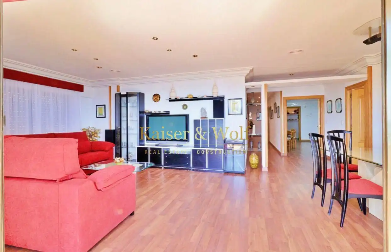 Living room of Flat for rent in Santa Pola  with Air Conditioner, Terrace and Furnished