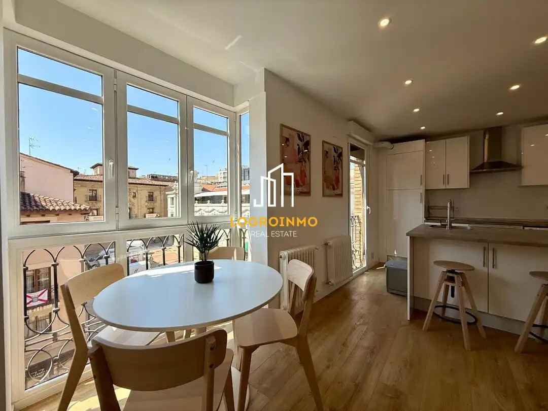 Vista exterior de Piso de alquiler en  Logroño con Calefacción y Balcón