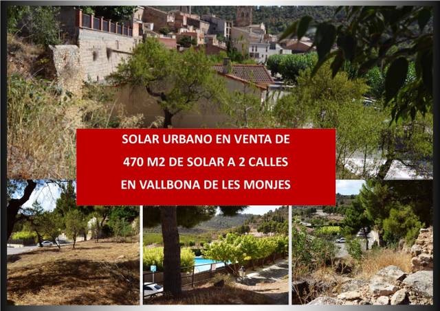 Terreno residencial en Venta en Vallbona de Les Monges