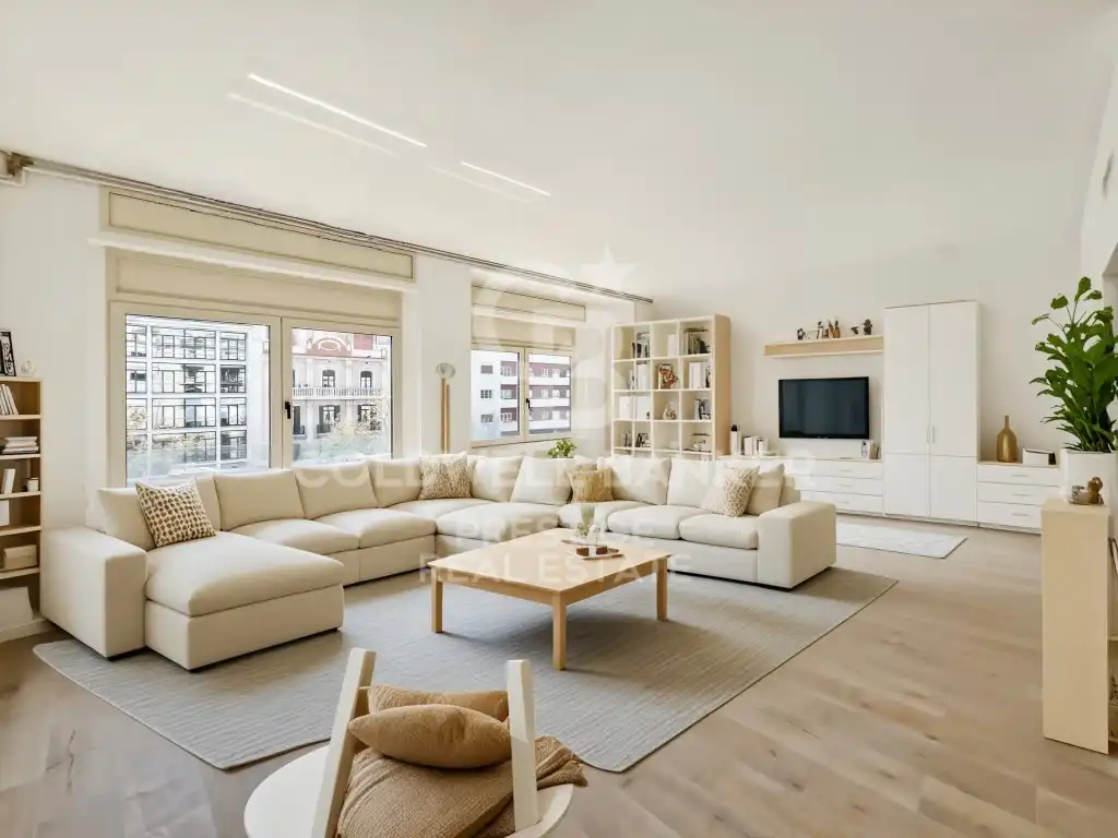 Wohnzimmer von Wohnung zur Miete in Barcelona mit Klimaanlage