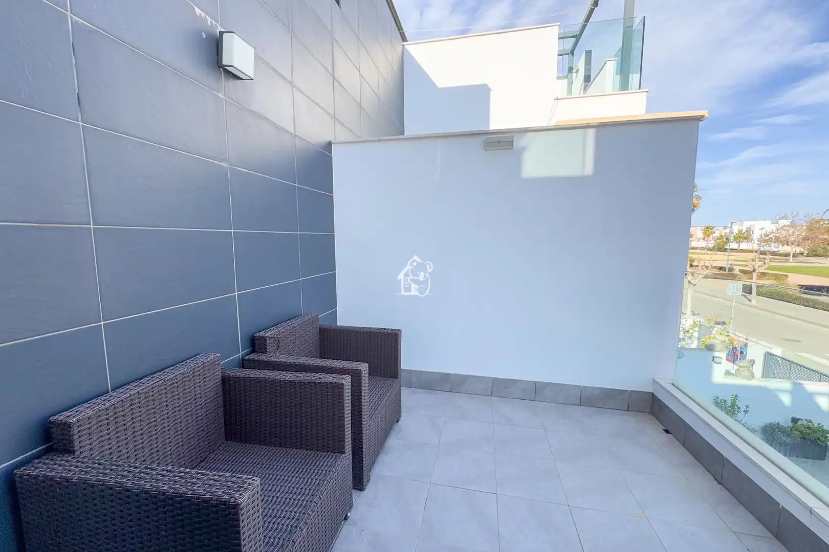 Terraza de Casa adosada de alquiler en Pilar de la Horadada con Aire acondicionado, Jardín privado y Terraza