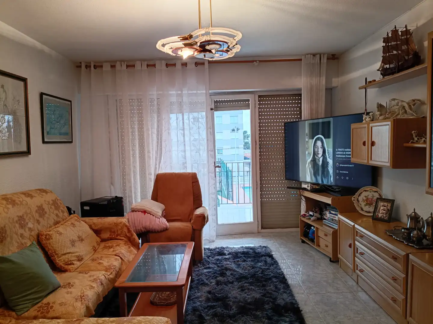 Sala d'estar de Pis en venda en Benicasim / Benicàssim amb Terrassa, Traster i Moblat