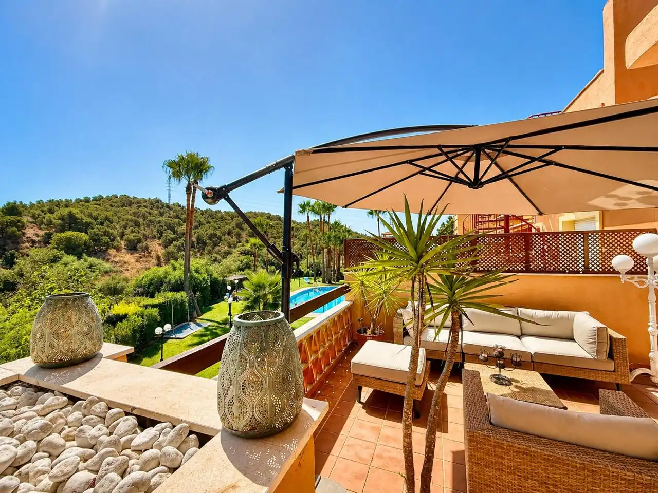 Terrassa de Apartament de lloguer en Elviria - Cabopino