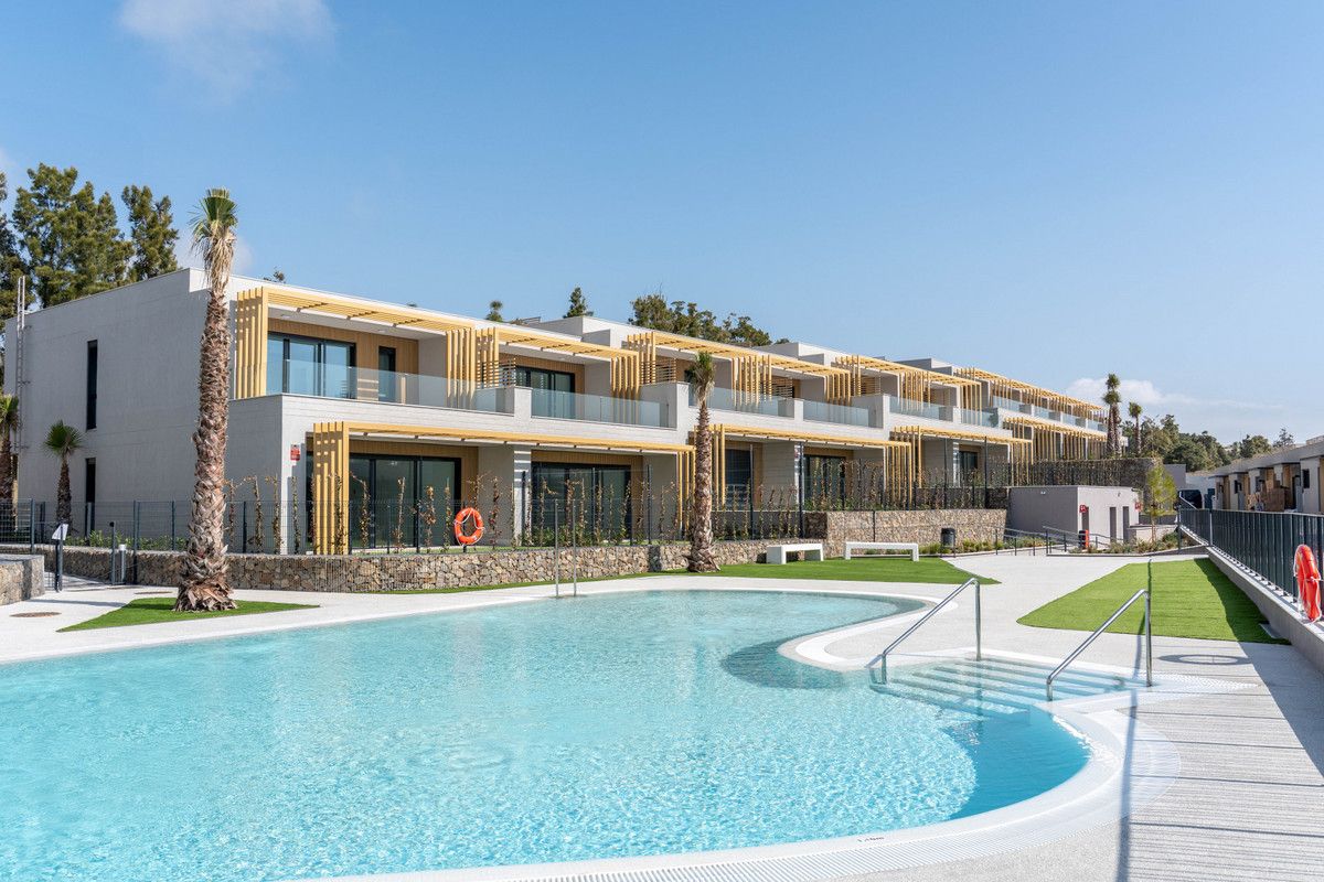 Exterior view of Single-family semi-detached to rent in Mijas  with Air Conditioner, Terrace and Swimming Pool