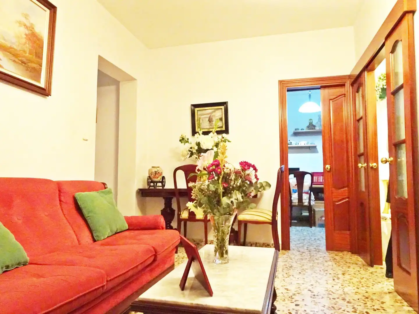Sala de estar de Casa adosada en venta en Málaga con Aire acondicionado, Terraza y Amueblado