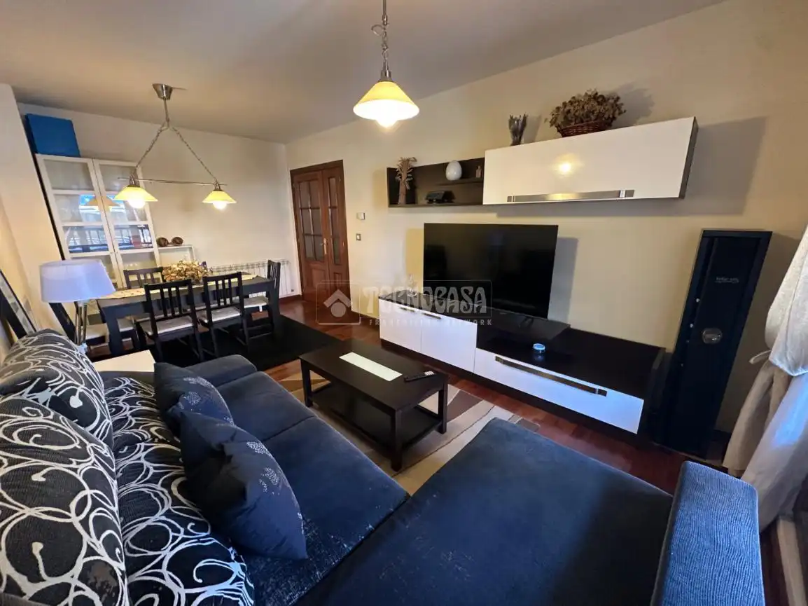 Living room of Flat for sale in Santa María de Cayón  with Heating, Parquet flooring and Terrace