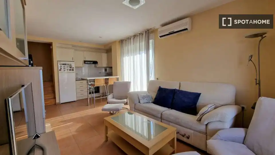 Wohnzimmer von Wohnung zur Miete in Canet d'En Berenguer mit Klimaanlage, Heizung und Möbliert