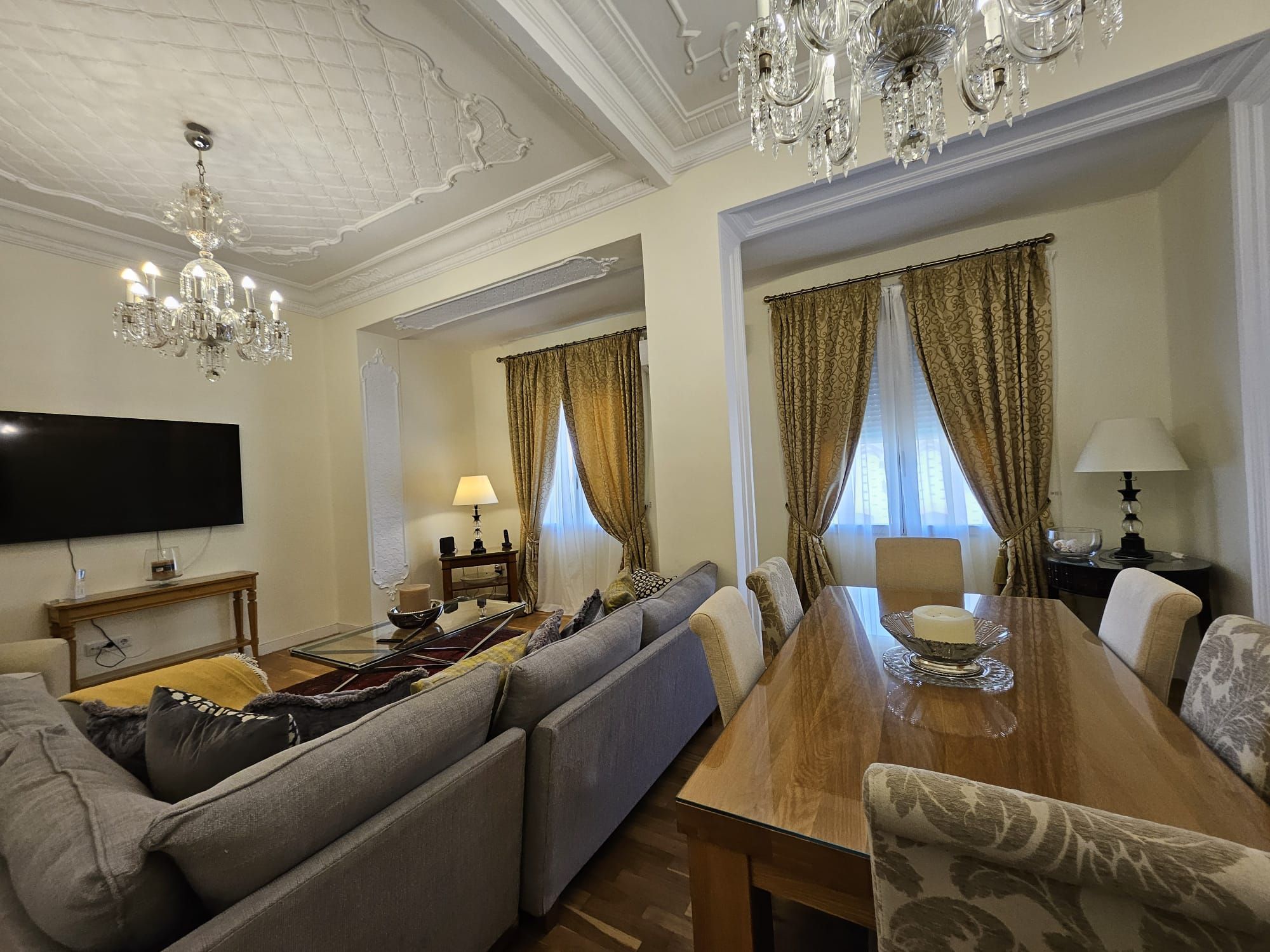 Living room of Apartment to rent in  Valencia Capital  with Air Conditioner, Heating and Furnished