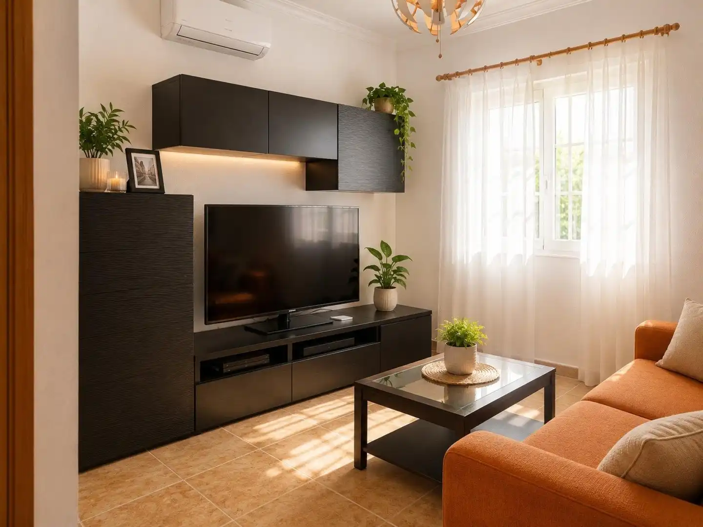 Sala de estar de Casa o chalet en venta en Mojácar con Aire acondicionado, Calefacción y Terraza