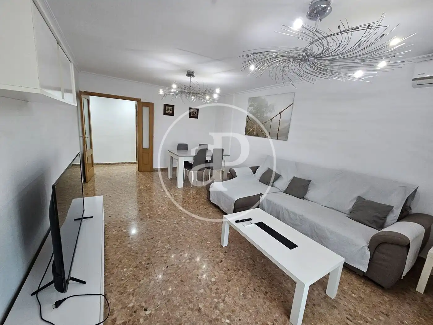 Sala de estar de Piso de alquiler en Sagunto / Sagunt con Amueblado, Balcón y Piscina comunitaria