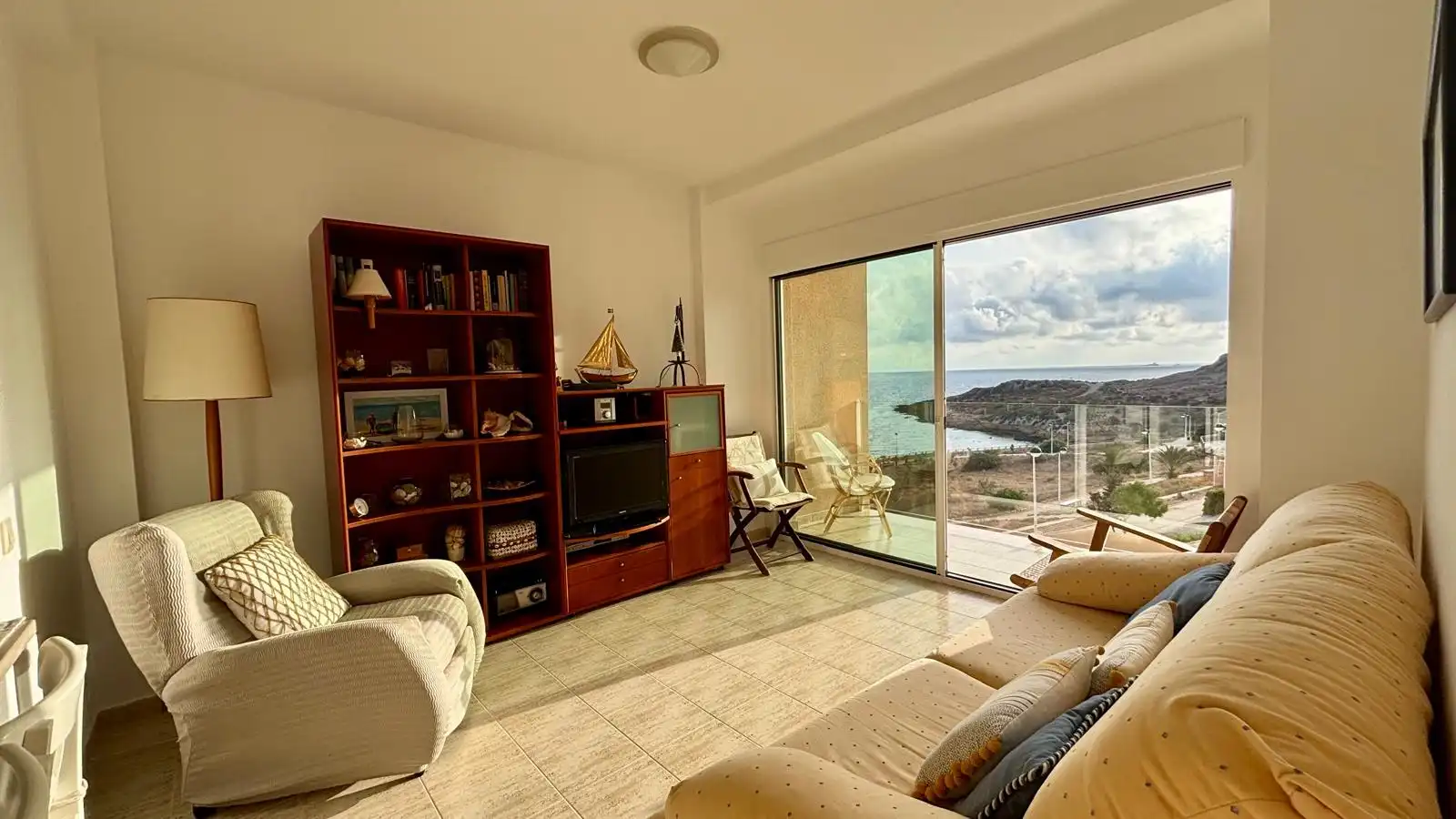 Wohnzimmer von Wohnungen zum Verkauf in Cartagena mit Klimaanlage, Heizung und Terrasse