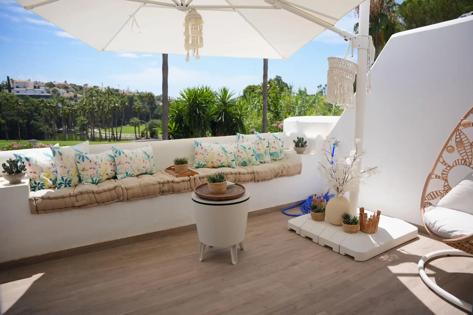 Terrassa de Casa o xalet en venda en Benalmádena amb Aire condicionat, Traster i Piscina comunitària
