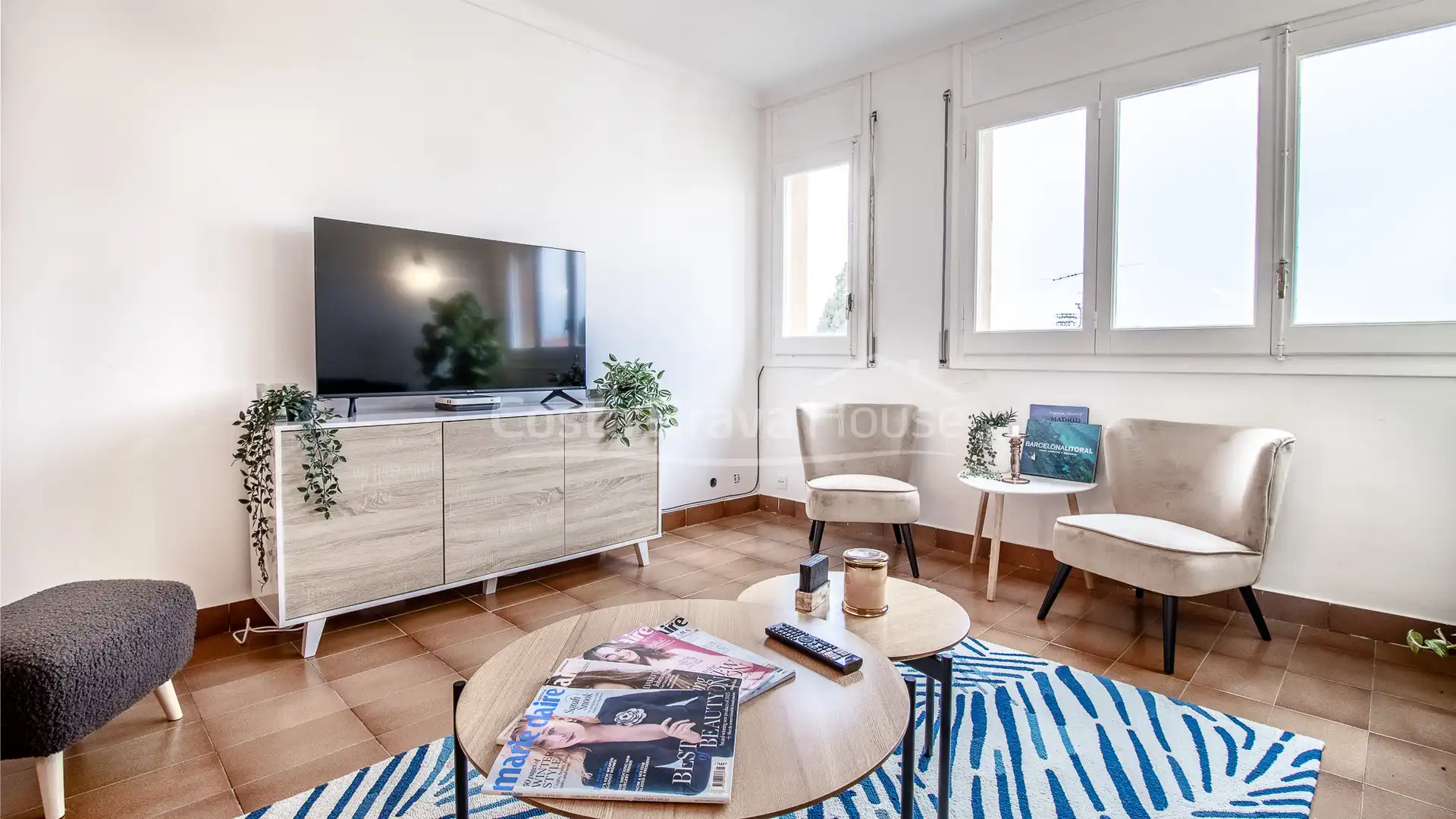 Wohnzimmer von Wohnungen zum Verkauf in Begur mit Heizung, Möbliert und Ofen