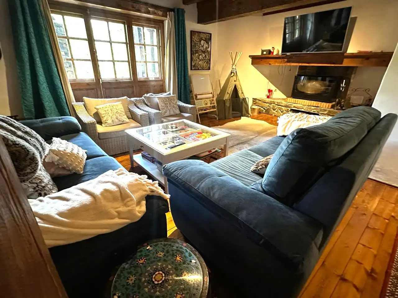 Sala de estar de Planta baja de alquiler en Ordino con Calefacción y Jardín privado