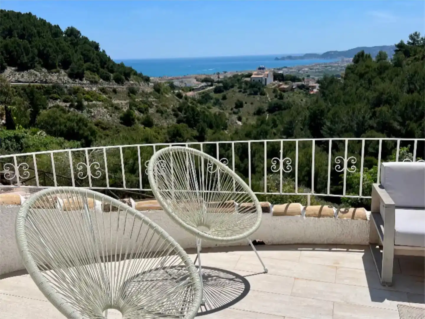 Terrasse von Wohnung zur Miete in Jávea / Xàbia mit Klimaanlage, Privatgarten und Möbliert