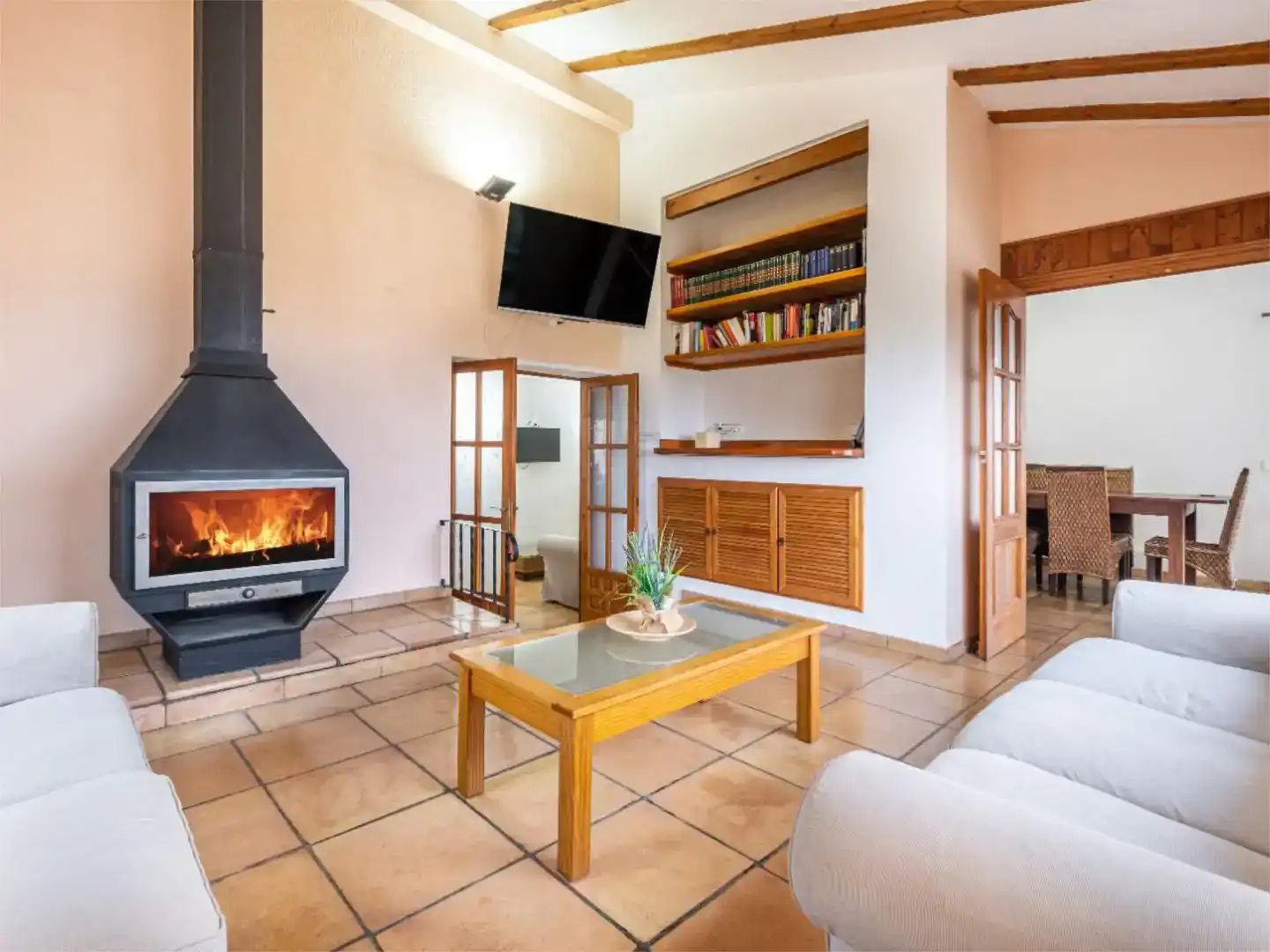 Wohnzimmer von Wohnung zum Verkauf in Polop mit Klimaanlage, Schwimmbad und Balkon