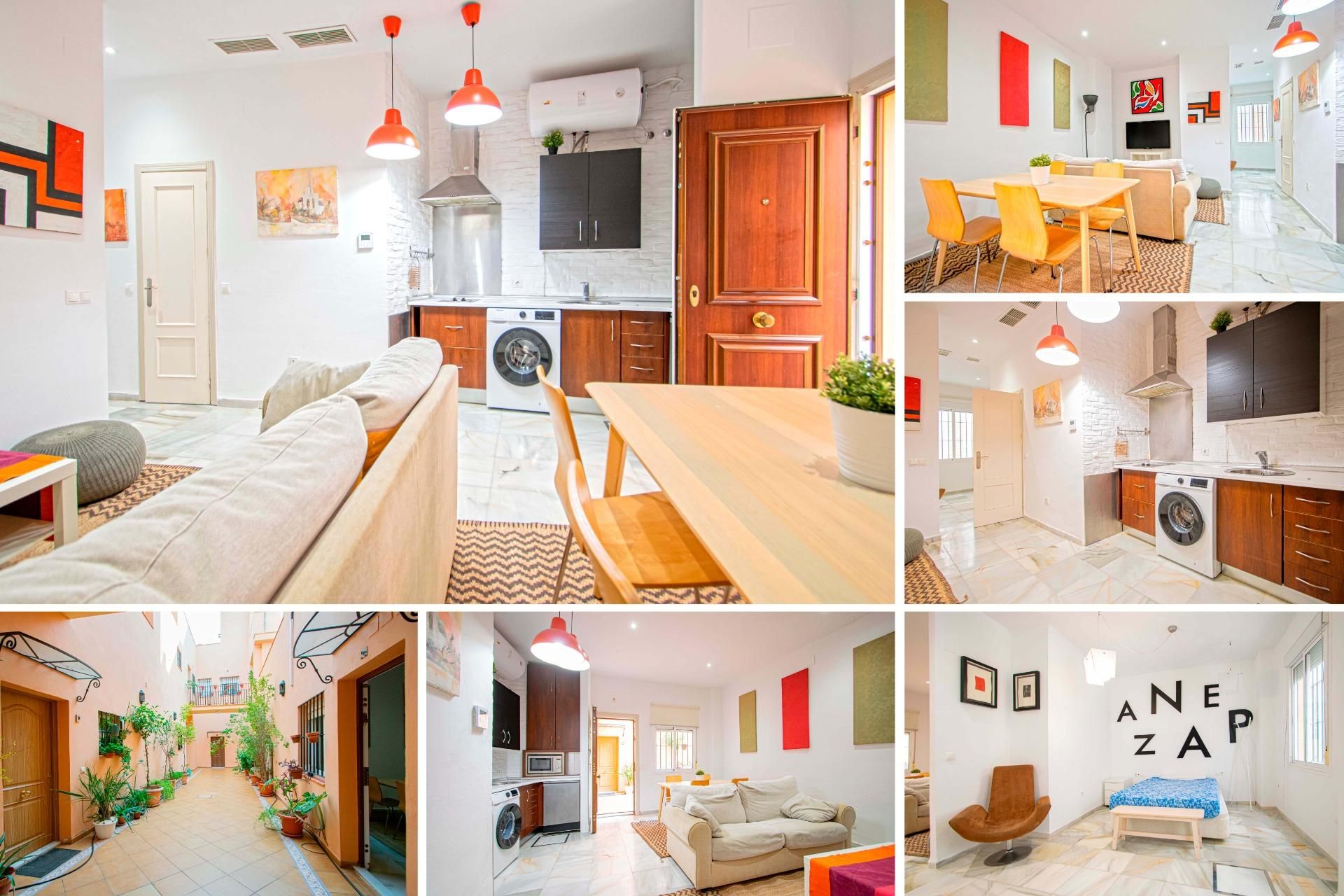 Exterior view of Planta baja for sale in  Sevilla Capital  with Air Conditioner and Furnished