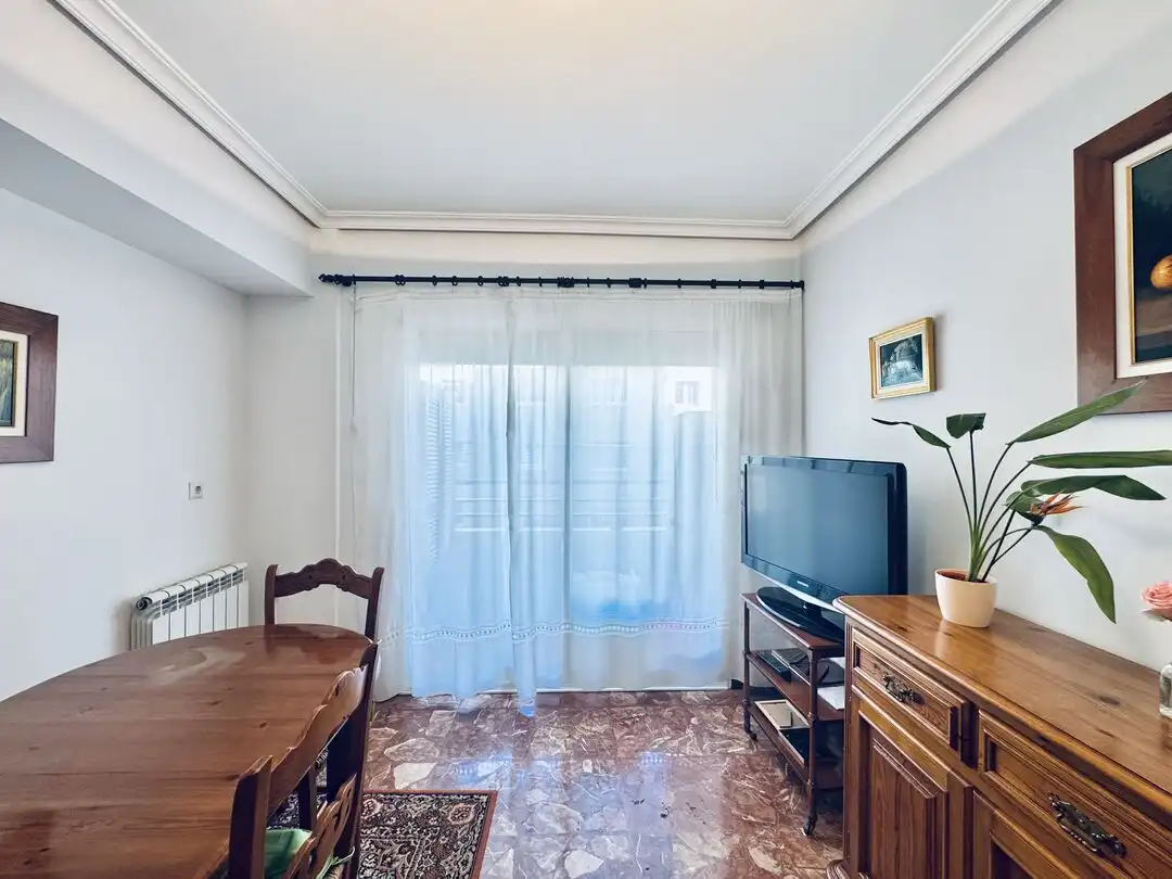 Sala d'estar de Pis en venda en Donostia - San Sebastián  amb Calefacció, Terrassa i Balcó