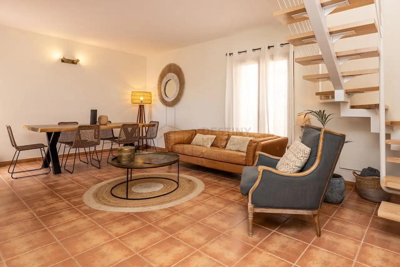 Sala de estar de Casa o chalet en venta en La Oliva con Jardín privado, Terraza y Amueblado