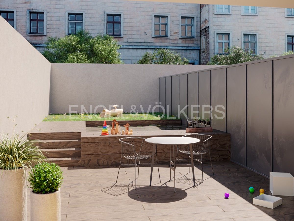 Terrace of Apartment for sale in  Barcelona Capital  with Air Conditioner, Heating and Private garden