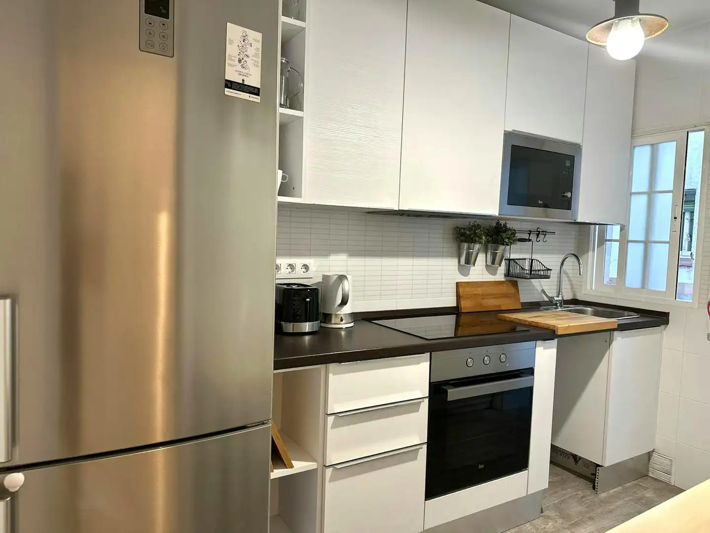 Kitchen of Flat for share in Madrid  with Heating and Washing machine