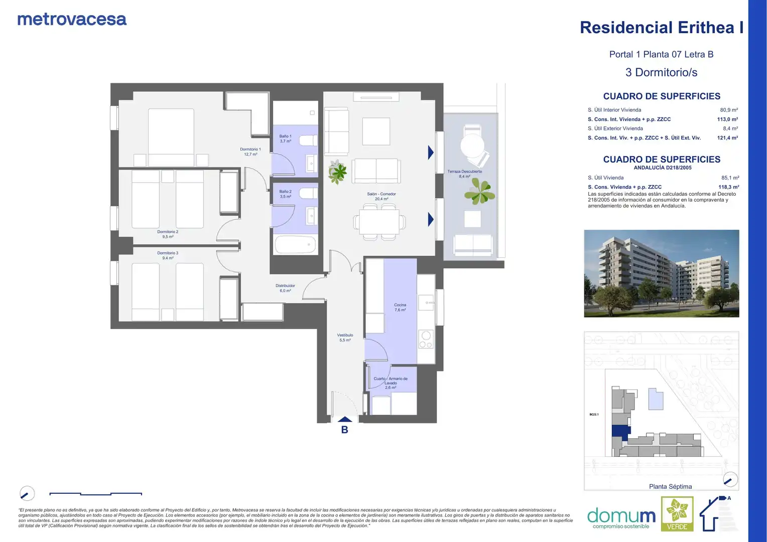 Neubau-Wohnung zum Verkauf in José Rodríguez de la Borbolla s/n, imagen 2