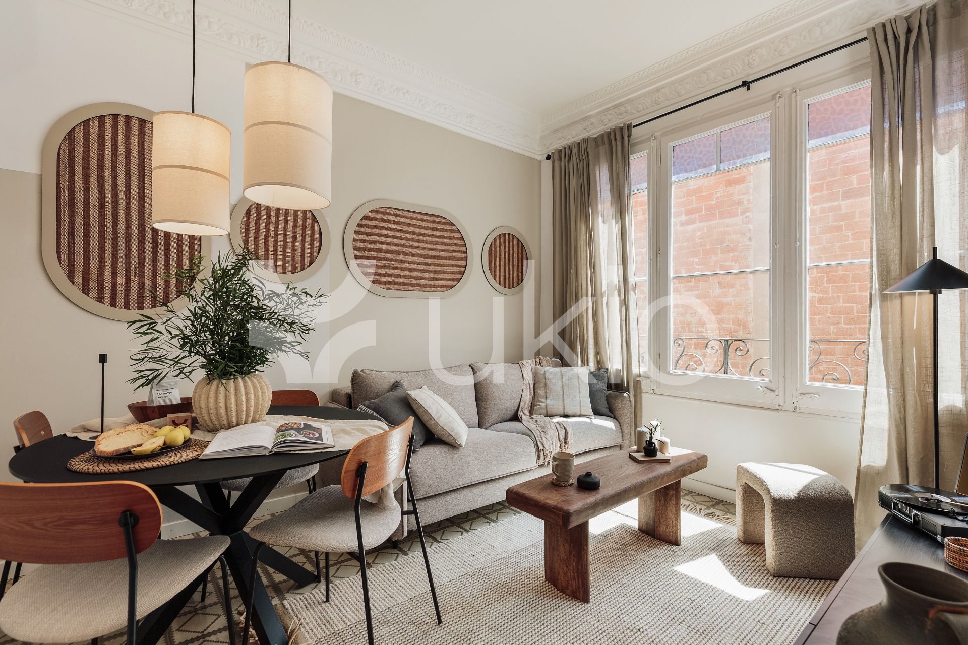 Living room of Apartment to rent in  Barcelona Capital  with Air Conditioner, Heating and Furnished